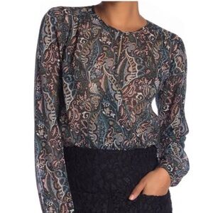 Veronica Beard Multicolor Paisley Blouse